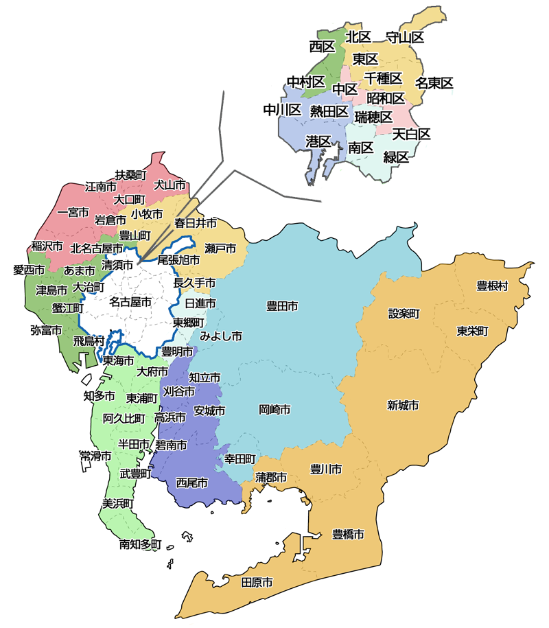 愛知県地図